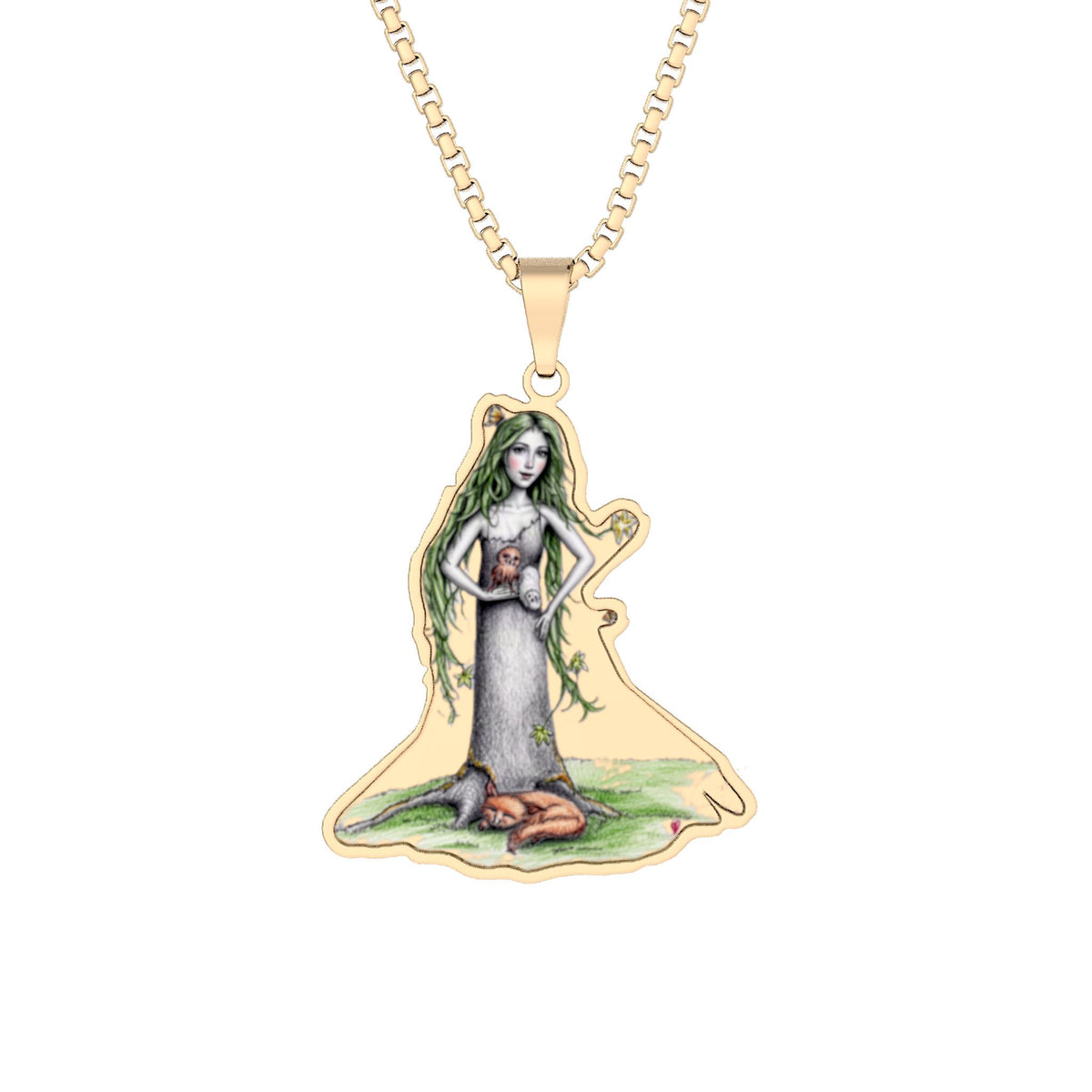 Custom Art Pendant Necklace – Personalized Memorial Keepsake