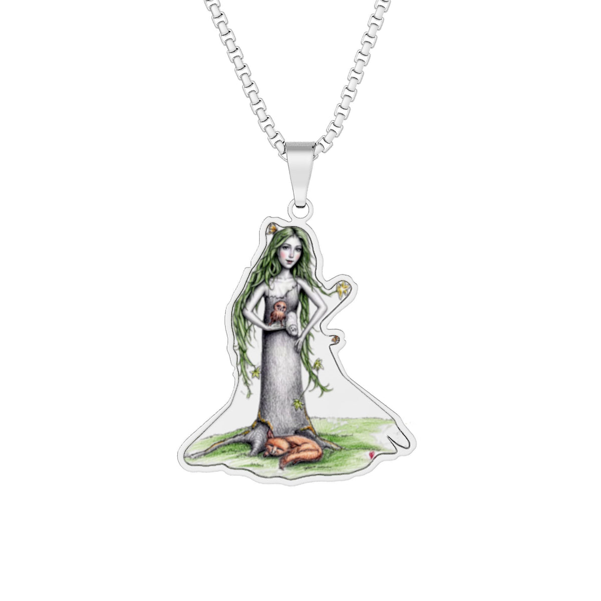 Custom Art Pendant Necklace – Personalized Memorial Keepsake
