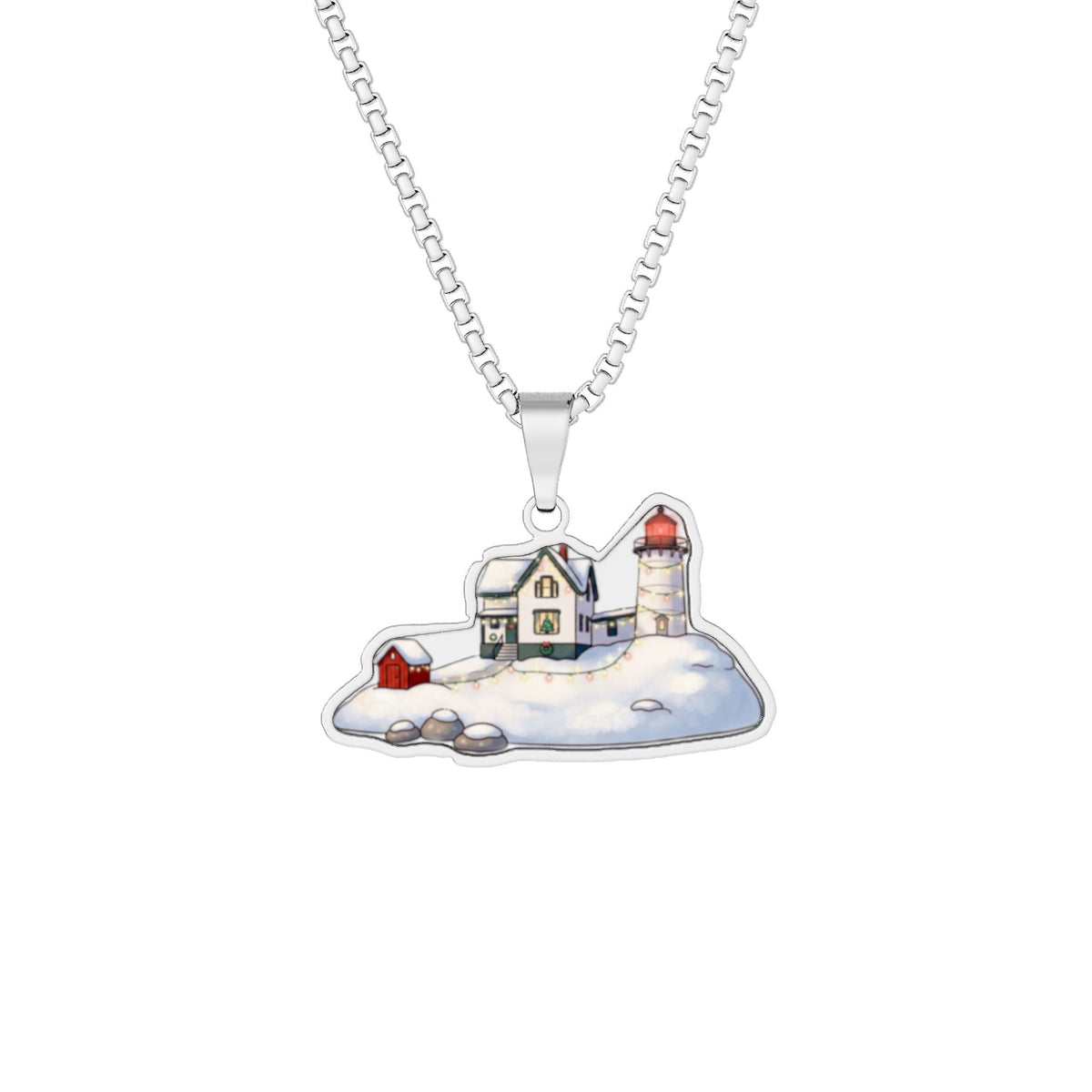 Nubble Light Custom Cut Pendant Necklace