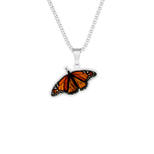 Monarch Butterfly Pendant Necklace